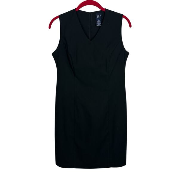 Vintage Y2K Gap Dress Women Size 1 Small Black Sheath Mini Office Siren Career - Picture 1 of 10
